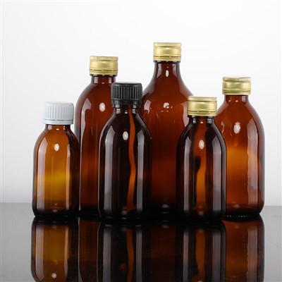 Botol Sirap Cecair Oral Coklat